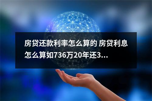 房贷还款利率怎么算的 房贷利息怎么算如736万20年还39厘利率每月还多少