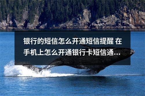 银行的短信怎么开通短信提醒 在手机上怎么开通银行卡短信通知