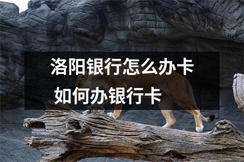 洛阳银行怎么办卡 如何办银行卡