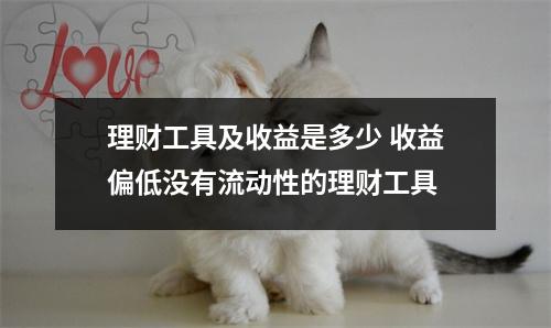 理财工具及收益是多少 收益偏低没有流动性的理财工具