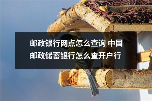 邮政银行网点怎么查询 中国邮政储蓄银行怎么查开户行