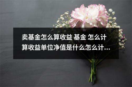 卖基金怎么算收益 基金 怎么计算收益单位净值是什么怎么计算 累计净值是什么