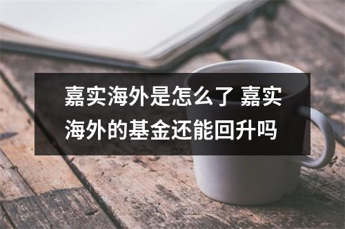 嘉实海外是怎么了 嘉实海外的基金还能回升吗