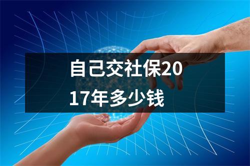 自己交社保2017年多少钱