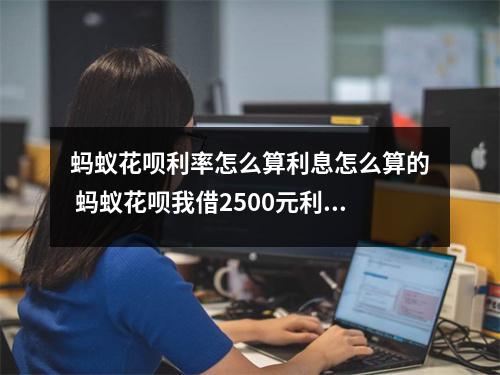 蚂蚁花呗利率怎么算利息怎么算的 蚂蚁花呗我借2500元利息怎样计算的到期后共要还多少钱