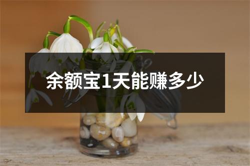 余额宝1天能赚多少