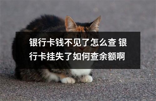 银行卡钱不见了怎么查 银行卡挂失了如何查余额啊