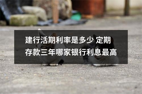 建行活期利率是多少 定期存款三年哪家银行利息最高