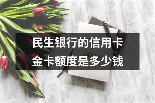 民生银行的信用卡金卡额度是多少钱