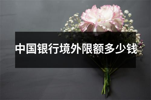 中国银行境外限额多少钱