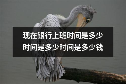 现在银行上班时间是多少时间是多少时间是多少钱