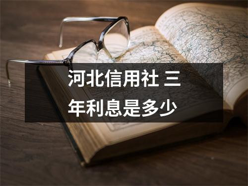 河北信用社 三年利息是多少