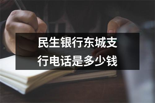 民生银行东城支行电话是多少钱