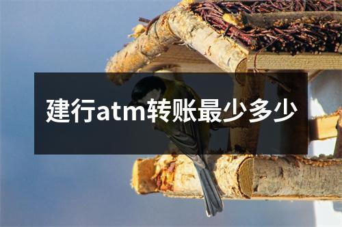 建行atm转账最少多少