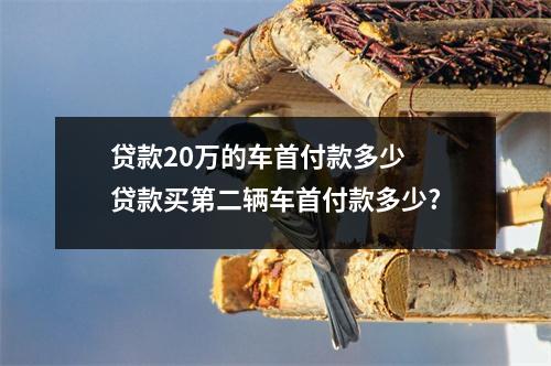 贷款20万的车首付款多少 贷款买第二辆车首付款多少?