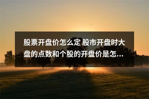 股票开盘价怎么定 股市开盘时大盘的点数和个股的开盘价是怎么确定的