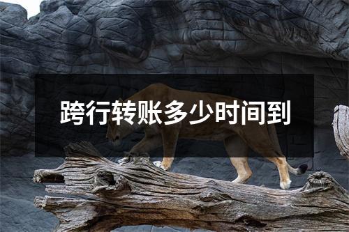 跨行转账多少时间到