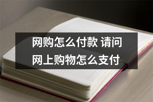 网购怎么付款 请问网上购物怎么支付