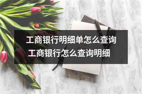 工商银行明细单怎么查询 工商银行怎么查询明细
