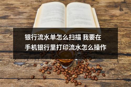 银行流水单怎么扫描 我要在手机银行里打印流水怎么操作