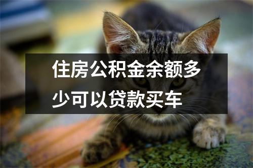住房公积金余额多少可以贷款买车