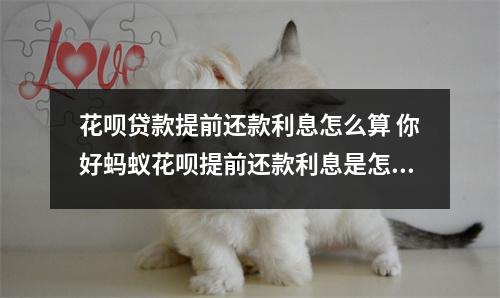 花呗贷款提前还款利息怎么算 你好蚂蚁花呗提前还款利息是怎么收取