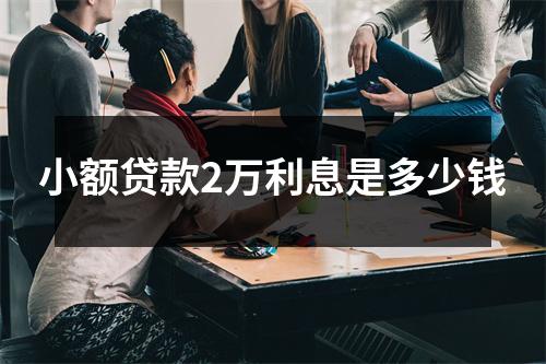 小额贷款2万利息是多少钱