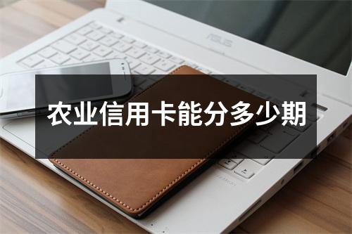 农业信用卡能分多少期