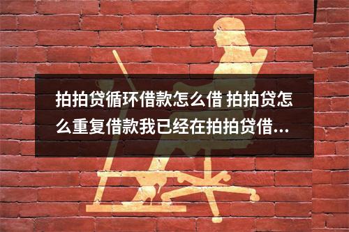 拍拍贷循环借款怎么借 拍拍贷怎么重复借款我已经在拍拍贷借过款