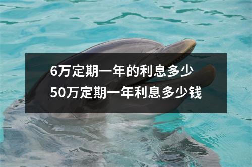 6万定期一年的利息多少 50万定期一年利息多少钱