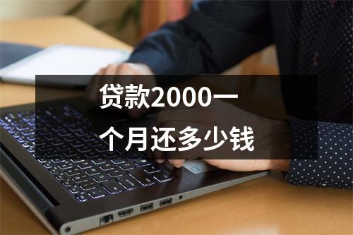 贷款2000一个月还多少钱