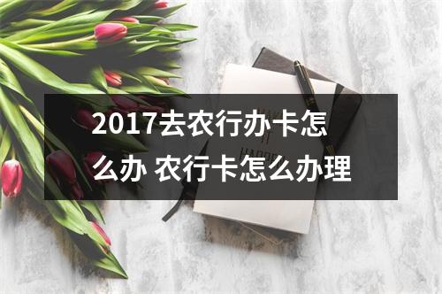 2017去农行办卡怎么办 农行卡怎么办理
