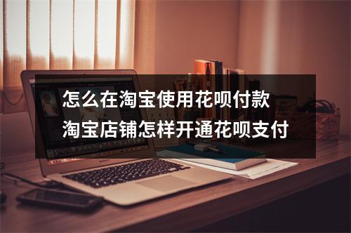 怎么在淘宝使用花呗付款 淘宝店铺怎样开通花呗支付