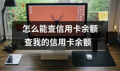怎么能查信用卡余额 查我的信用卡余额