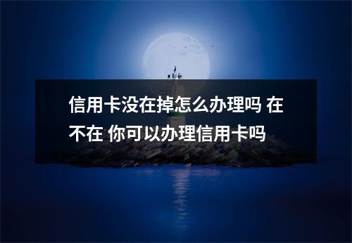 信用卡没在掉怎么办理吗 在不在 你可以办理信用卡吗