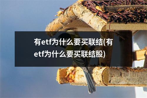 有etf为什么要买联结(有etf为什么要买联结股)