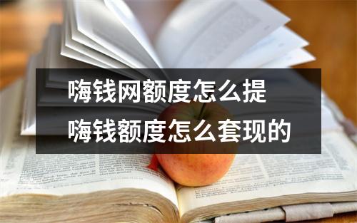 嗨钱网额度怎么提 嗨钱额度怎么套现的