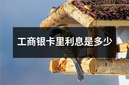 工商银卡里利息是多少