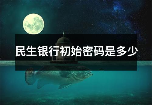 民生银行初始密码是多少