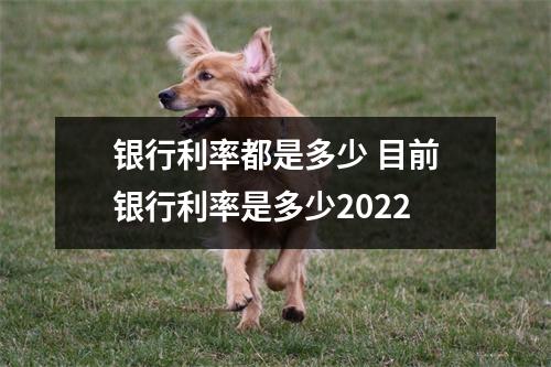 银行利率都是多少 目前银行利率是多少2022