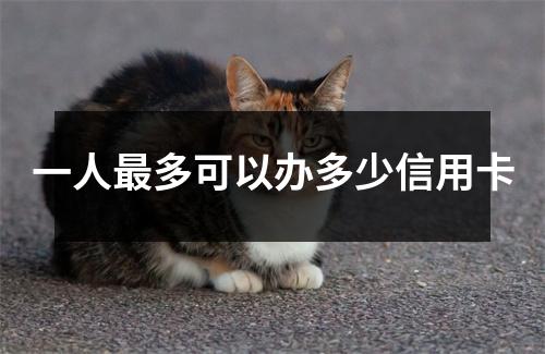 一人最多可以办多少信用卡