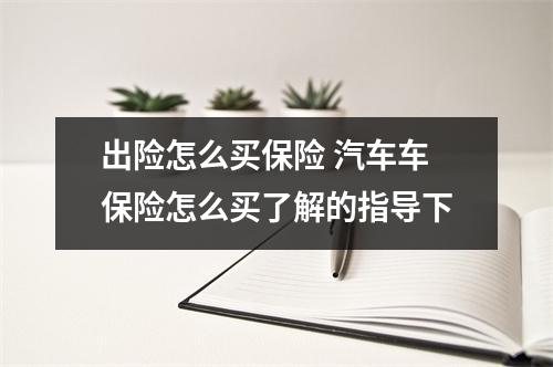 出险怎么买保险 汽车车保险怎么买了解的指导下