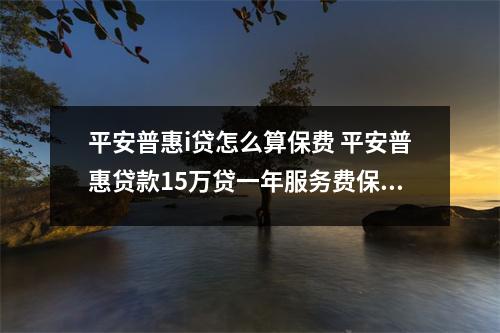平安普惠i贷怎么算保费 平安普惠贷款15万贷一年服务费保险费利息加在一起共计