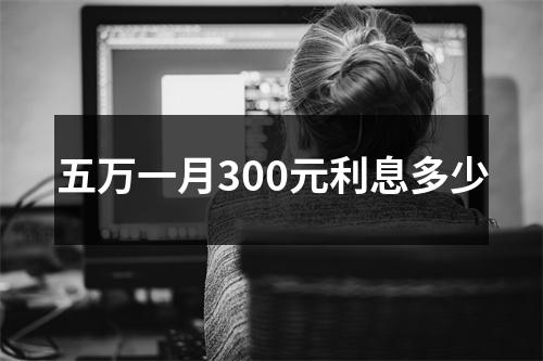五万一月300元利息多少