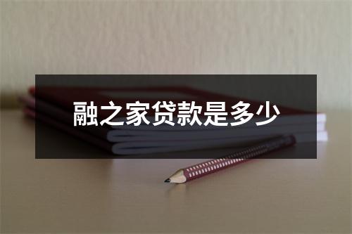 融之家贷款是多少