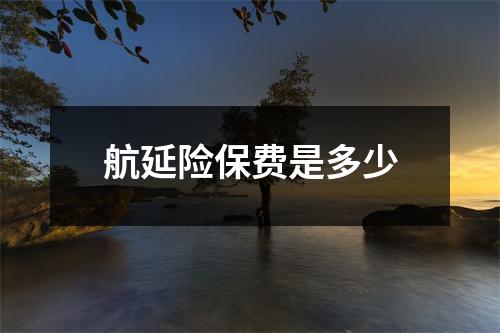 航延险保费是多少