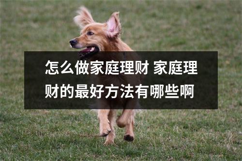 怎么做家庭理财 家庭理财的最好方法有哪些啊