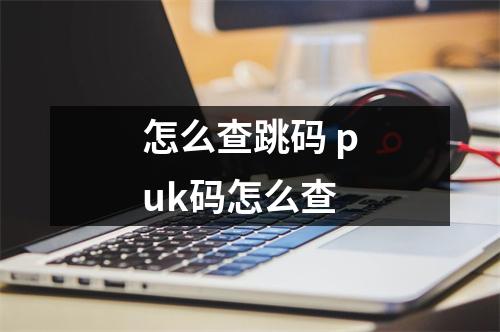 怎么查跳码 puk码怎么查
