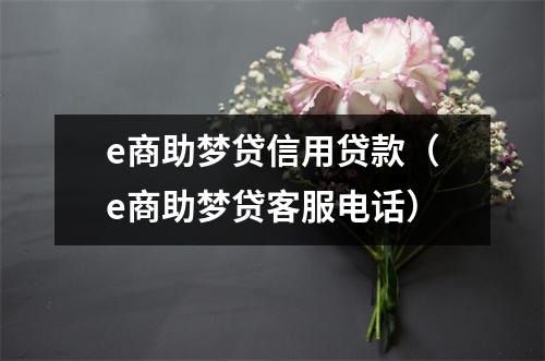 e商助梦贷信用贷款（e商助梦贷客服电话）