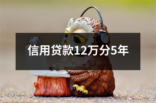 信用贷款12万分5年